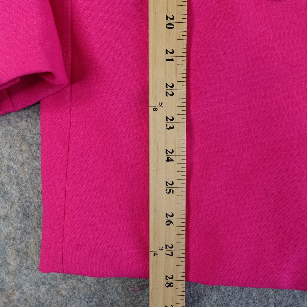 Maeve Anthropologie Blazer Womens 0 Hot Pink Double Breasted Jacket Career Bold - Picture 13 of 16